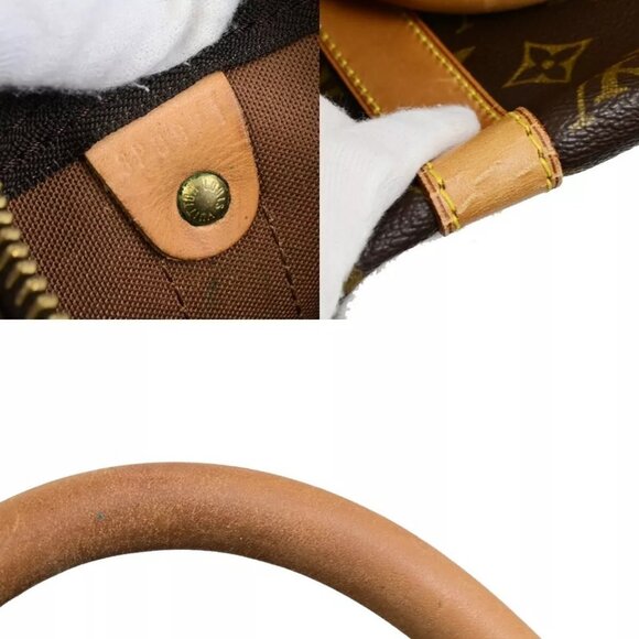 LOUIS VUITTON Keepall 50 Travel Hand Bag Monogram Leather Brown - Picture 14 of 16